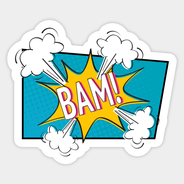 Retro, vintage comic Design Sticker by LR_Collections